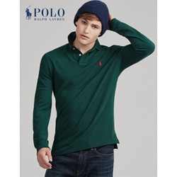 Ralph Lauren/拉夫劳伦男装 经典款定制修身长袖Polo衫11336 D08-绿色 M