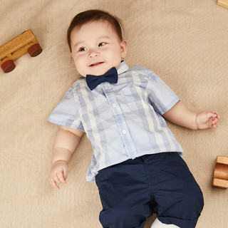 婴童格纹短袖衬衫 3个月-3岁