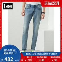 Lee商场同款20新品709版型修身小脚蓝色男牛仔裤L117093AZACX *3件
