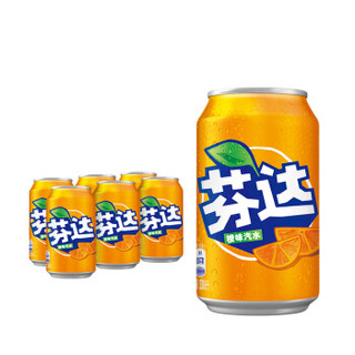Fanta 芬达 橙味汽水 330ml*6罐  *6件
