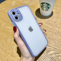 哲猫 苹果11promax手机壳全包摄像头iphone11新款撞色硅胶防摔磨砂款