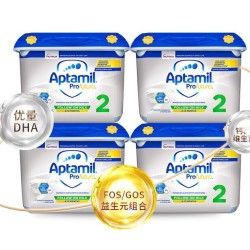 Aptamil 爱他美 白金版 婴儿奶粉 2段 800g 4罐