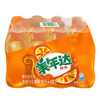 美年达橙味饮料汽水300ML*12瓶