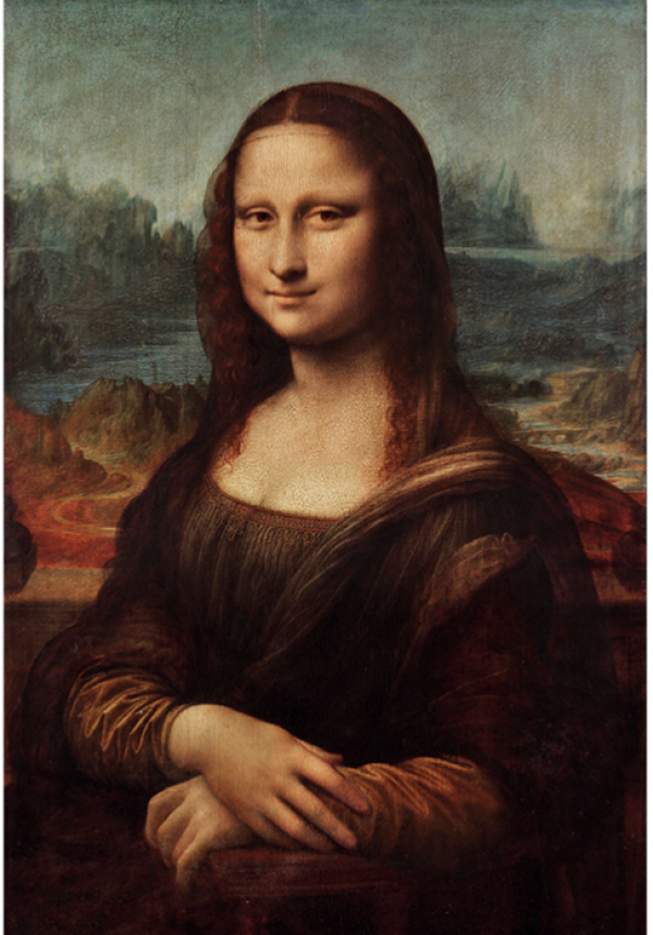 达芬奇《蒙娜丽莎》艺术版画抽象装饰画背景墙挂画 40*30cm