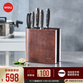 WOLL 古典PLUS系列刀具6件套 德国进口钢 厨房切菜多用刀中片刀菜刀组合 家用刀具套装