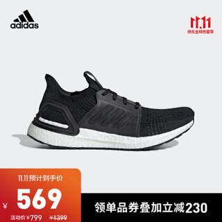 阿迪达斯官网adidas UltraBOOST 19 m男鞋跑步运动鞋G54009 1号黑色/五度灰 43(265mm)