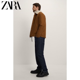 ZARA 00706405707 男士抓绒仿羊羔绒拼接夹克