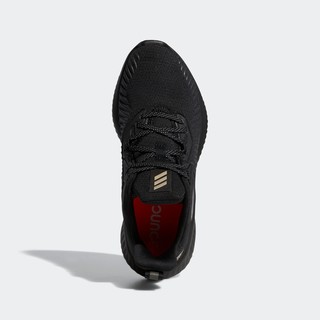 adidas 阿迪达斯 Alpha Bounce+ 中性跑鞋 G28571 黑色/石灰金 36
