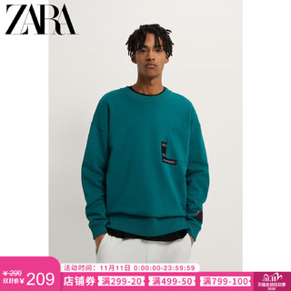 ZARA 男装 补丁口袋宽松卫衣 06224312538