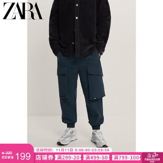 ZARA  男装 机能风科技面料工装休闲裤 05862322435