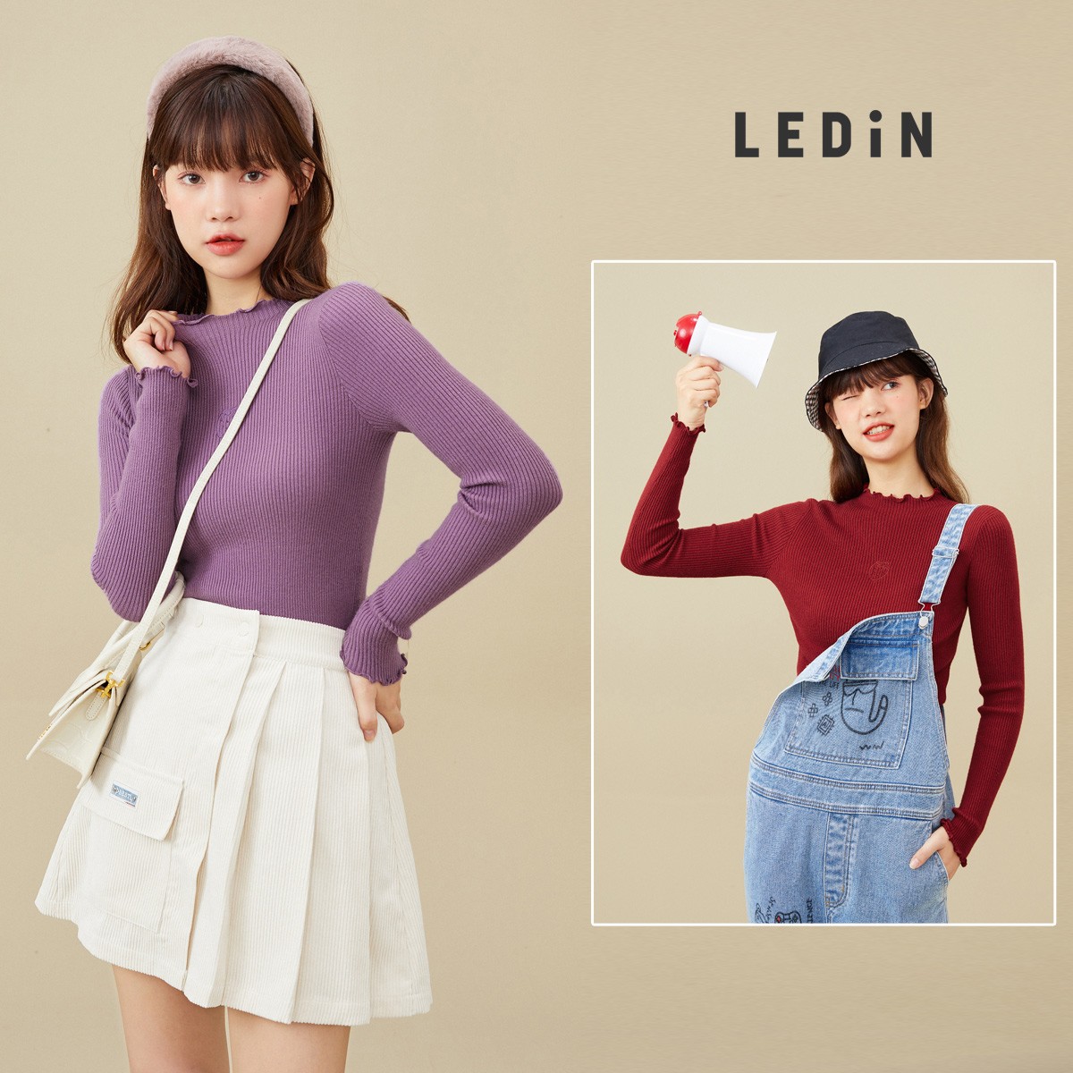 当前位置:>首页>服饰鞋包>女装>女上装>女士针织衫>ledin/乐町女士