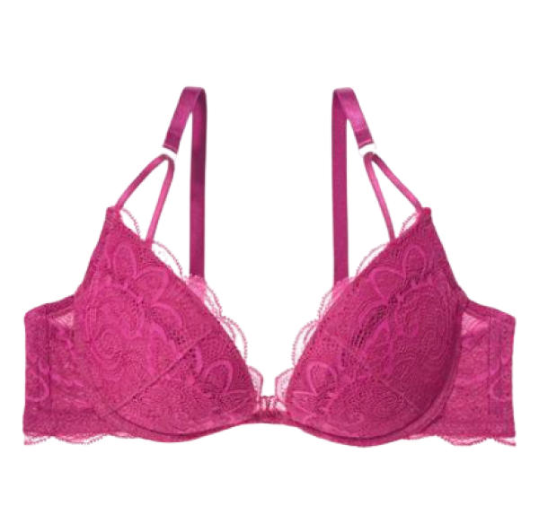商品peach john 蜜桃派 女士有钢圈蕾丝u型聚拢文胸1022712 石榴色70b