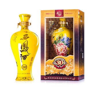 西凤 国花瓷30年 52度 500ml 单瓶 凤香型 白酒