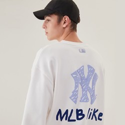 MLB男女卫衣LIKE系列长袖宽松涂鸦印花运动休闲圆领套头衫31MT05941-50L