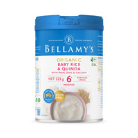 Bellamy’s贝拉米有机高铁婴幼儿藜麦米大米粉225g辅食米糊宝宝