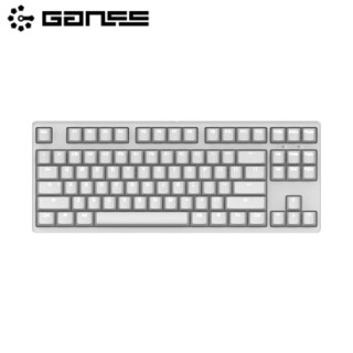 GANSS 高斯 GS87D 蓝牙双模机械键盘 白色 白光版（cherry红轴、PBT）