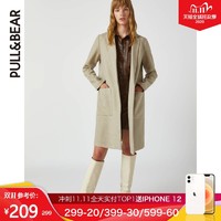 PULL&BEAR; 女士秋冬新款长款设计大衣时尚气质款修身 09751300