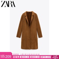 ZARA 新款 女装 绒面质感效果大衣外套 02712627756