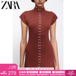 ZARA 新款 女装 按扣饰针织连衣裙 03519113172