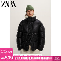 ZARA  男装 仿皮棉服夹克外套 08281333800