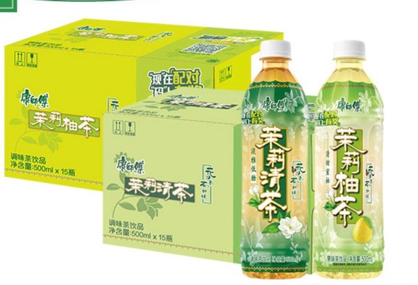 康師傅 茉莉清茶500ml 茉莉柚茶500ml 30瓶