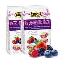 意大利原装进口 CRICH 可意奇 野莓果味奶油 威化饼干 进口休闲零食早餐 饼干 250g*2袋 *3件