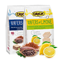 CRICH 可意奇 早餐威化饼干混合装（柠檬、可可）250g*2袋 *3件