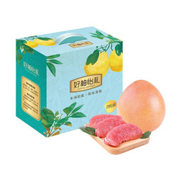 臻选特级琯溪三红蜜柚 红心柚子4粒装 净重约5-6kg 新生鲜水果礼盒装 *6件+凑单品