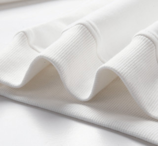 ROMON 罗蒙 男士纯色棉质圆领长袖T恤S6W141201-10 白色180/96A