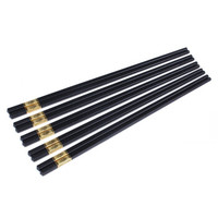 橡暮 合金筷子不锈不发霉耐高温合金筷10双装
