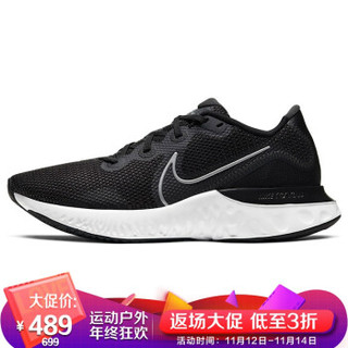 耐克NIKE 男子 透气 缓震 跑步鞋 RENEW RUN 运动鞋 CK6357-002黑色43码