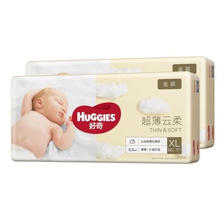 HUGGIES 好奇 金装系列 纸尿裤 XL60片*2包