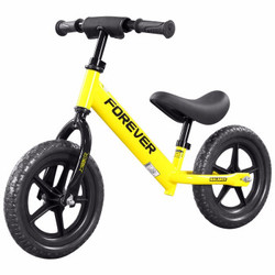 永久儿童平衡车无脚踏滑步车1-3-6岁宝宝双轮滑行车儿童礼物两轮车 黄色 *2件