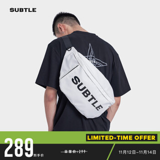 Subtle 潮牌斜挎包男休闲运动胸包大容量单肩包腰包男女大包PANTHER 02白