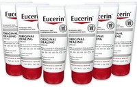 Eucerin Original 保湿修护面霜，无香料，丰富的乳液，适合非常干燥的皮肤-2盎司/管，57克/管（6个装） *6件