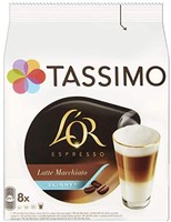 L'OR Tassimo 脱脂拿铁玛奇朵咖啡胶囊(5件装, 共80包, 40份)