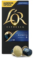 L'OR Espresso Ristretto-Intensity 8-与Nespresso *兼容的铝制咖啡胶囊（每10包，共100胶囊），不含咖啡因