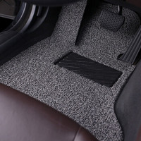 牧斯 加厚丝圈汽车脚垫 平铺款地毯式 黑灰色 适用于大众速腾