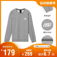 Skechers斯凯奇男女运动长袖T恤圆领套头衫卫衣L320U106