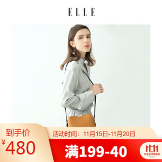 ELLE女包水桶包90142百搭时尚女士单肩包手提包简约复古小包 米色