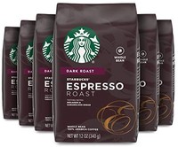 Starbucks 星巴克 浓咖啡 碳烤全豆咖啡, 12-Ounce 每包（340g） ( 6包)