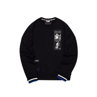 FILA 斐乐 FUSION系列 男士运动卫衣 T11M033205F-BK 深黑