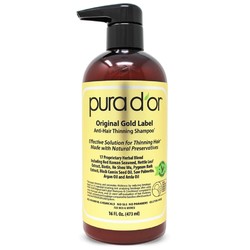 pura d'or Premium Organic Anti-Hair Loss 金标防脱洗发水 473ml