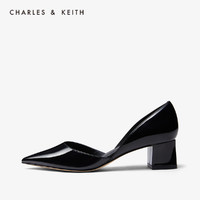 CHARLES & KEITH CK1-60920181 女士尖头粗跟单鞋