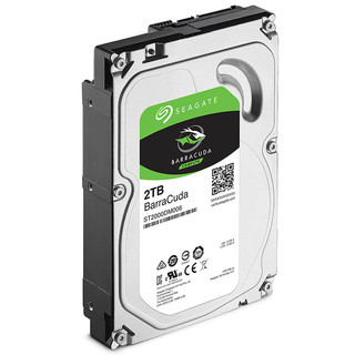 SEAGATE 希捷 酷鱼BarraCuda系列 3.5英寸台式机硬盘 2TB (7200rpm、SMR、256MB) ST2000DM008