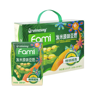 88VIP：Fami 发米  原味豆奶 200ml*18盒 *2件