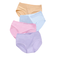 Langsha 浪莎 女士抗菌光面中腰三角内裤ET1025-4