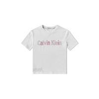 Calvin Klein 卡尔文·克莱 女士纯棉圆领休闲短袖T恤J213207 白色S