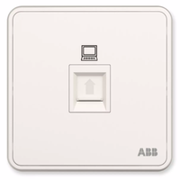 ABB 纤悦系列 AR331 电脑网络信息插座 雅典白色