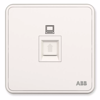 ABB 纤悦系列 AR333 六类千兆电脑插座面板 雅典白色